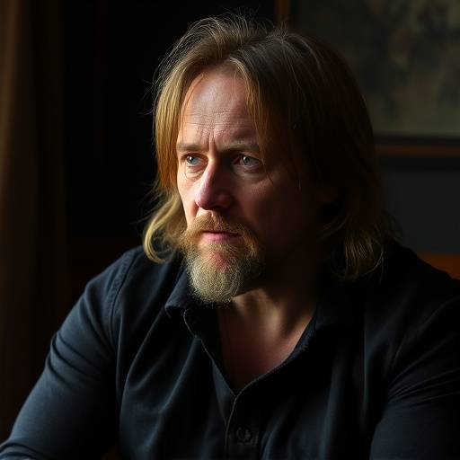 Billede af Lars Ulrich under et interview.